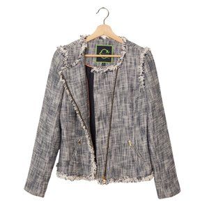 🍋3 for $20🍋 NWOT C.WONDER Navy Blue Tweed Cotton Blazer Size 8
